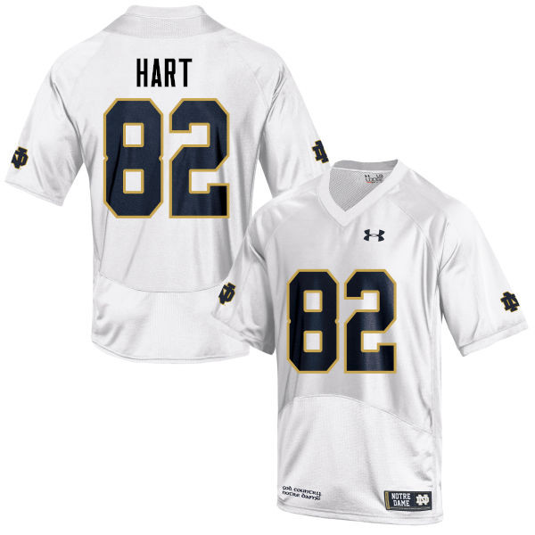 Men's NCAA Notre Dame Fighting Irish #82 Leon Hart Stitched College Under Armour Authentic White Football Jersey OC10F56CW